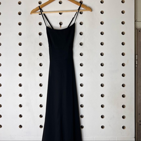 Lulu’s Black Backless Maxi Prom Ball Gown Dress - Picture 2 of 6